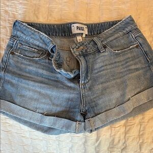 PAIGE Light Blue Jean Shorts for Women